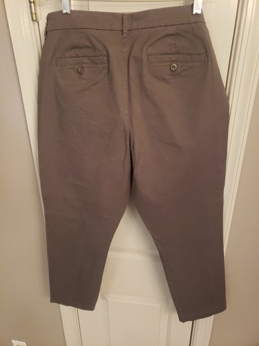 Pantaloni alla caviglia Khakis By Gap "Slim City Khaki" grigio ciottoli donna taglia 12R - Foto 11 di 12