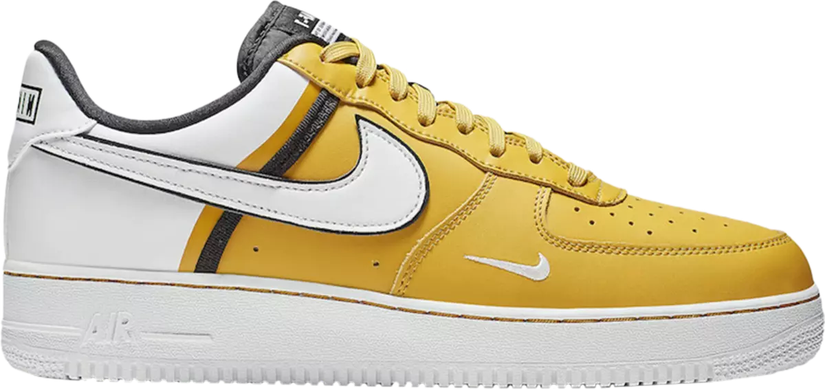 Nike Air Force 1 '07 LV8 2 Dark Sulfur Yellow Black White CI0061-700 Men's  12.5