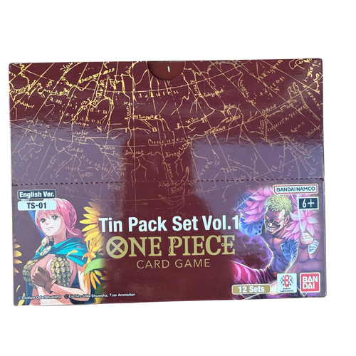 One Piece Card Game Tin Pack Set Vol 1 Display New English - Picture 2 of 4