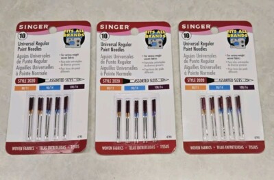Lot Of 3 sets of 10 Singer Universal Regular Point Sewing Machine