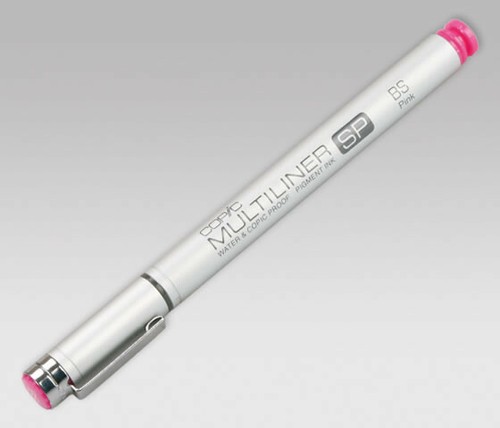 Marker Calibrated Multiliner Copic Sp: Brush Tip Pink