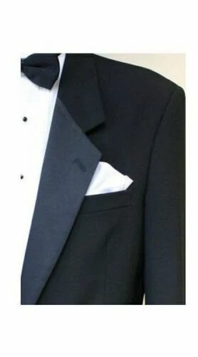 Men's Black Tuxedo Coat Pants Shirt Vest Tie Complete Wedding Tux Masonic Mason - Image 2 of 4