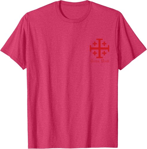 Deus Vult Jerusalem Cross Order of the Holy Sepulchre Knight T-Shirt Hoodie - Picture 13 of 19