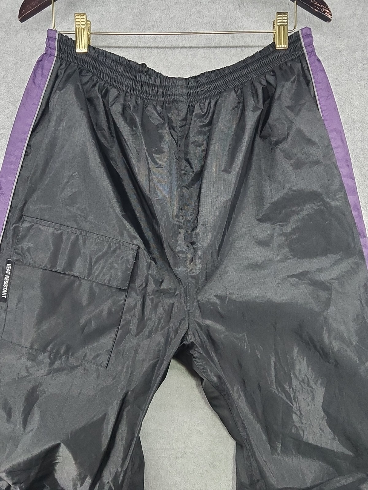 Xelement Men's XL Motorcycle Nylon Pants Black Purple Protective Riding Gear eBay