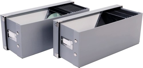 2 Pack CD Storage Box Portable Store Holder Rack Case Media Shelf Organizer Idea - Picture 64 of 75