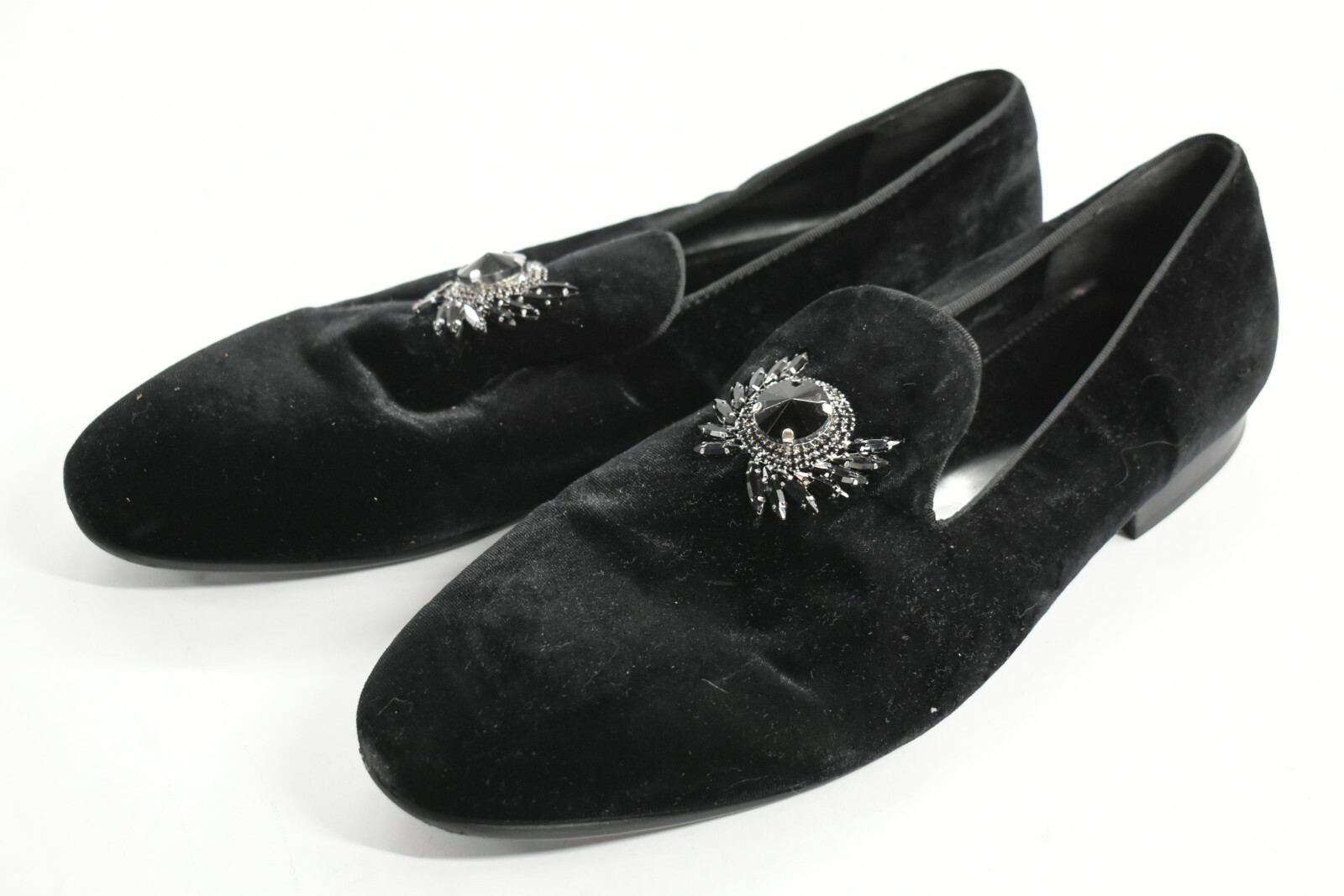 Aldo Womens Black Velvet Loafer Dress 