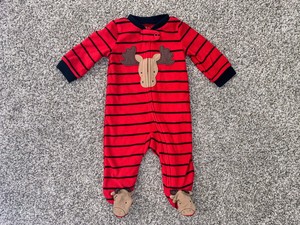 red plaid baby pajamas