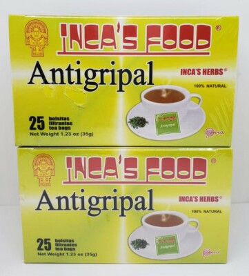ANTIGRIPAL 50 TEA BAGS  100% NATURAL FROM PERU !!!