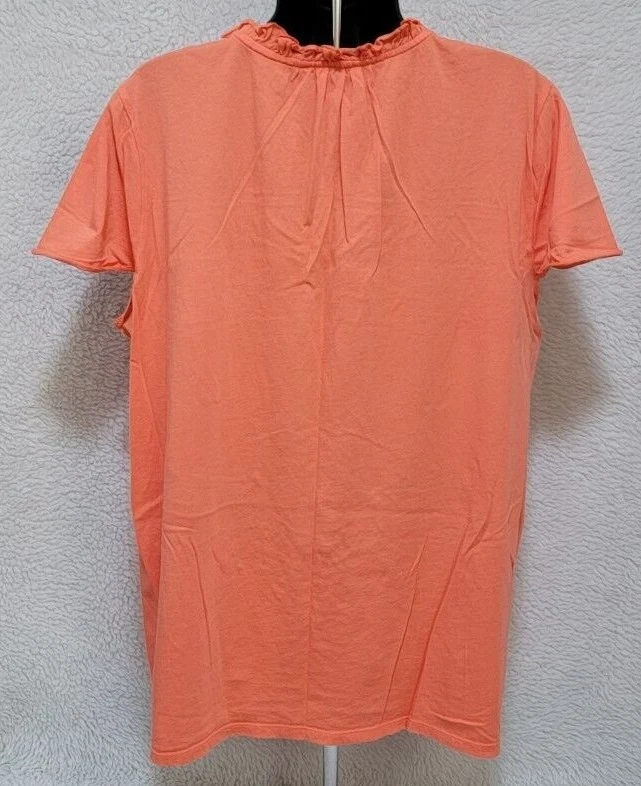 Camisa blusa top IZOD para mujer talla 1X naranja floral Foto 4 de 4