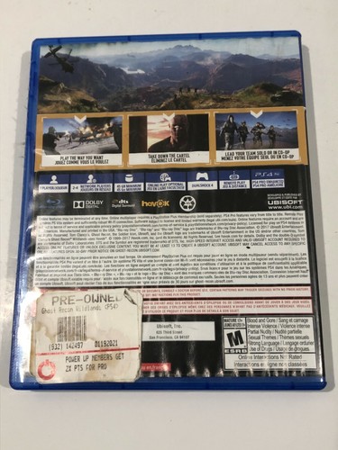 Tom Clancy's Ghost Recon Wildlands PS4 Video Game, No Manual, Preowned, Tested - Picture 2 of 4