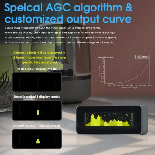 Hi-End OLED Sound Level Meter Audio Spectrum Analyzer Digital Home Decor Clock - Picture 10 of 11