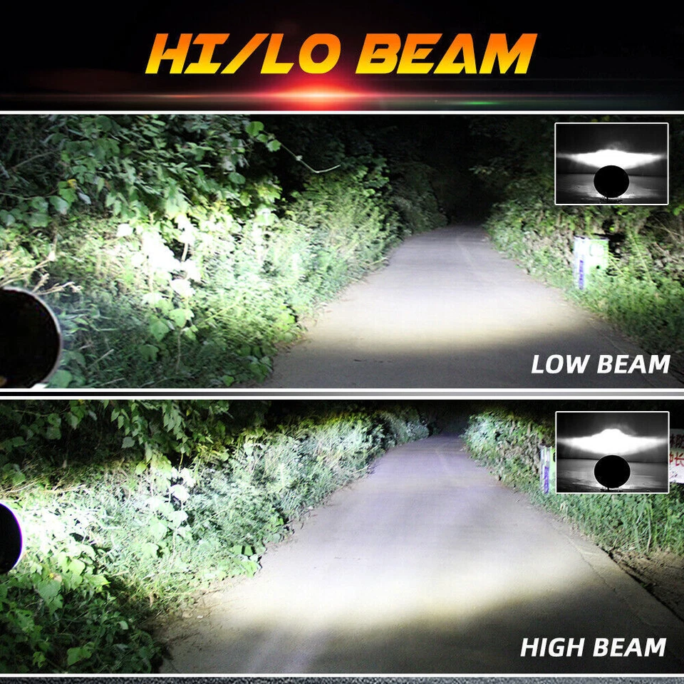 Par de faros LED halo de 7 pulgadas combo para camioneta Ford F-100 F-250 F-350 1953-1977 Foto 4 de 4