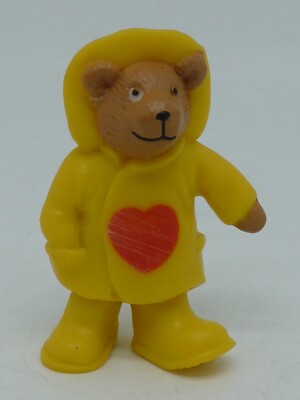 ALTE PVC FIGUR TEDDY KLEINER BÄR IMPERIUM GELB MARINE