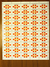 Canada Stamp Sheet - 1971  15-cent  RADIO CANADA INTERNATIONAL  Stock Pane of 50