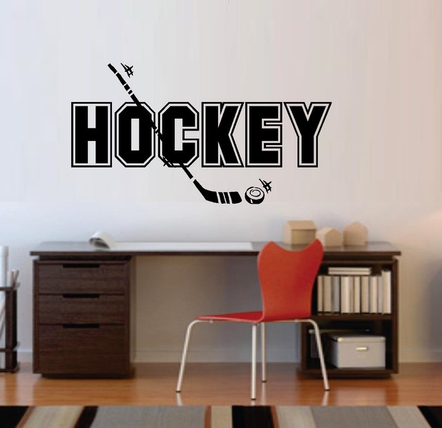 Hockey and Puck Wall or Window Decal eBay