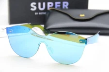 NEW SUPER BY RETROSUPERFUTURE 7JS/3/J7/R GREEN AUTHENTIC SUNGLASSE W/CASE 54-21