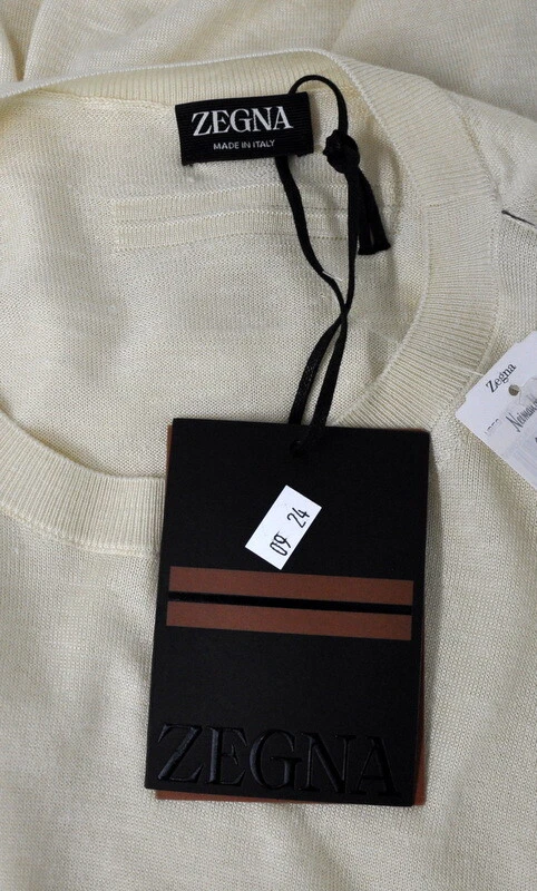 $1,895 Nuevo con Etiquetas Suéter Ermenegildo Zegna Amarillo Cuello Redondo Mezcla Cachemira Talla XL-2XL Foto 4 de 4