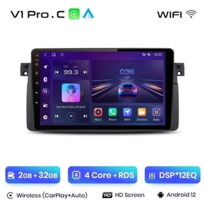 Autoradio Android Pour BMW E46 M3 318/320 / 325/330/335 2G+32GB - Photo 1/4