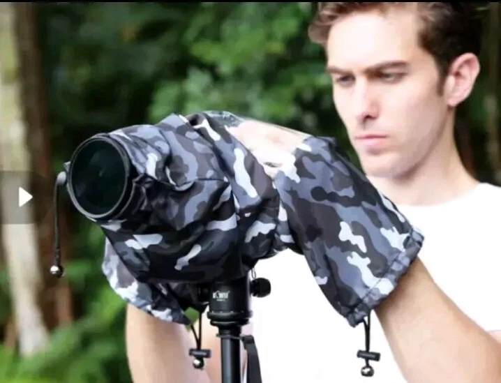 Capa protetora impermeável capa de chuva para DSLR Canon Nikon - Imagem 4 de 4