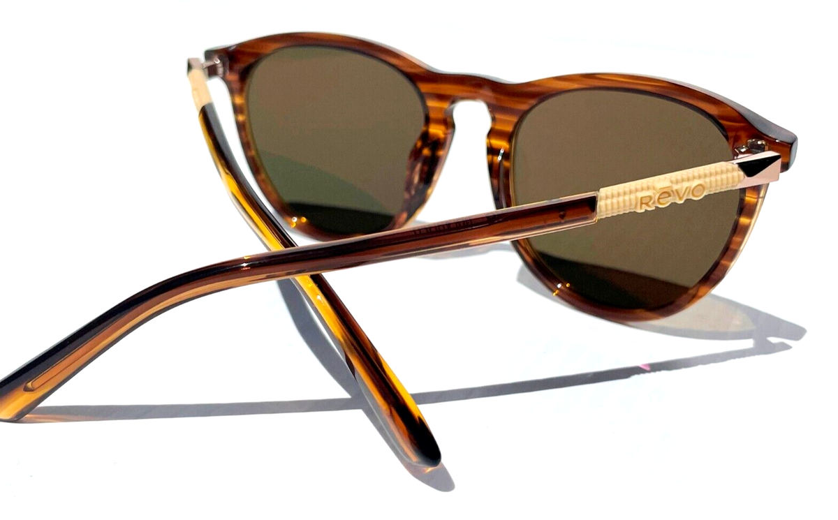 NEW Revo SAGE Amber POLARIZED Champagne Gold Lens Sunglass 1217 11 CH 53-20-140 Sage-RE1217-11-CH-amber-horn-  main image 4