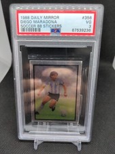 1988 Daily Mirror Soccer 88 Stickers #356 Diego Maradona PSA 3 VERY LOW POP