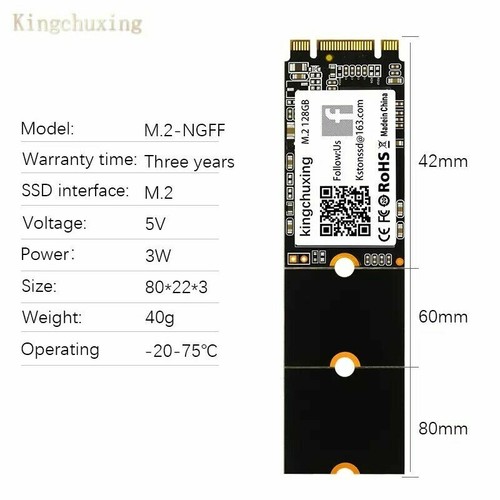 SSD 256GB 128GB 512GB M.2 SATA III NGFF 2242mm 2280mm 2260mm Solid State Drive - Afbeelding 3 van 10