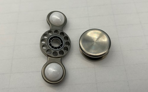 Titanium Bar Fidget Spinner  with ZrO2 Ceramic Ball Inserts - Rare EDC - Bild 6 von 6