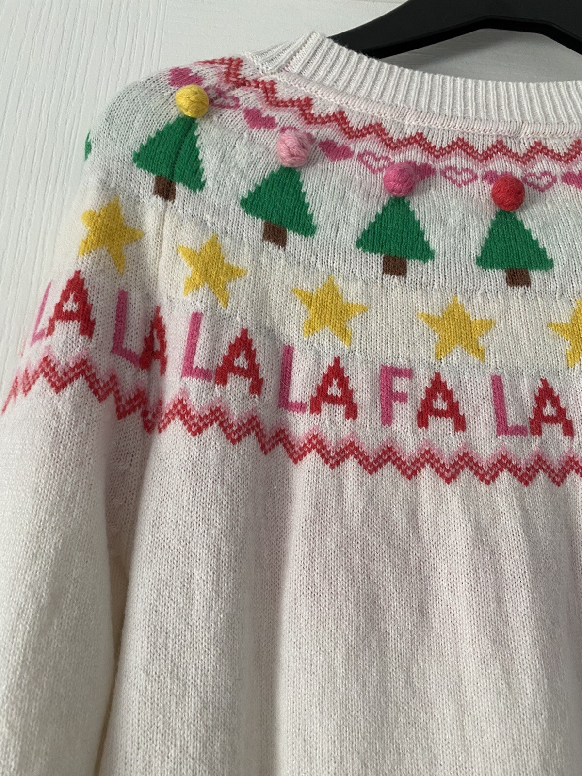 Christmas Fair Isle Star Pom Pom Jumper 