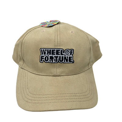NWT Wheel of Fortune Gameshow Tan Adjustable Strap Hat Win A Million Spin That