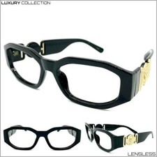 Uomo Classy Elegante Moda senza Lenti Occhiali Spesso Nero solo Montatura No