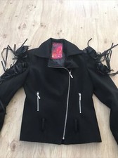 Emily Artwear Dublin Ladies Black Unique Custom Design Jacket Size Small Vintage