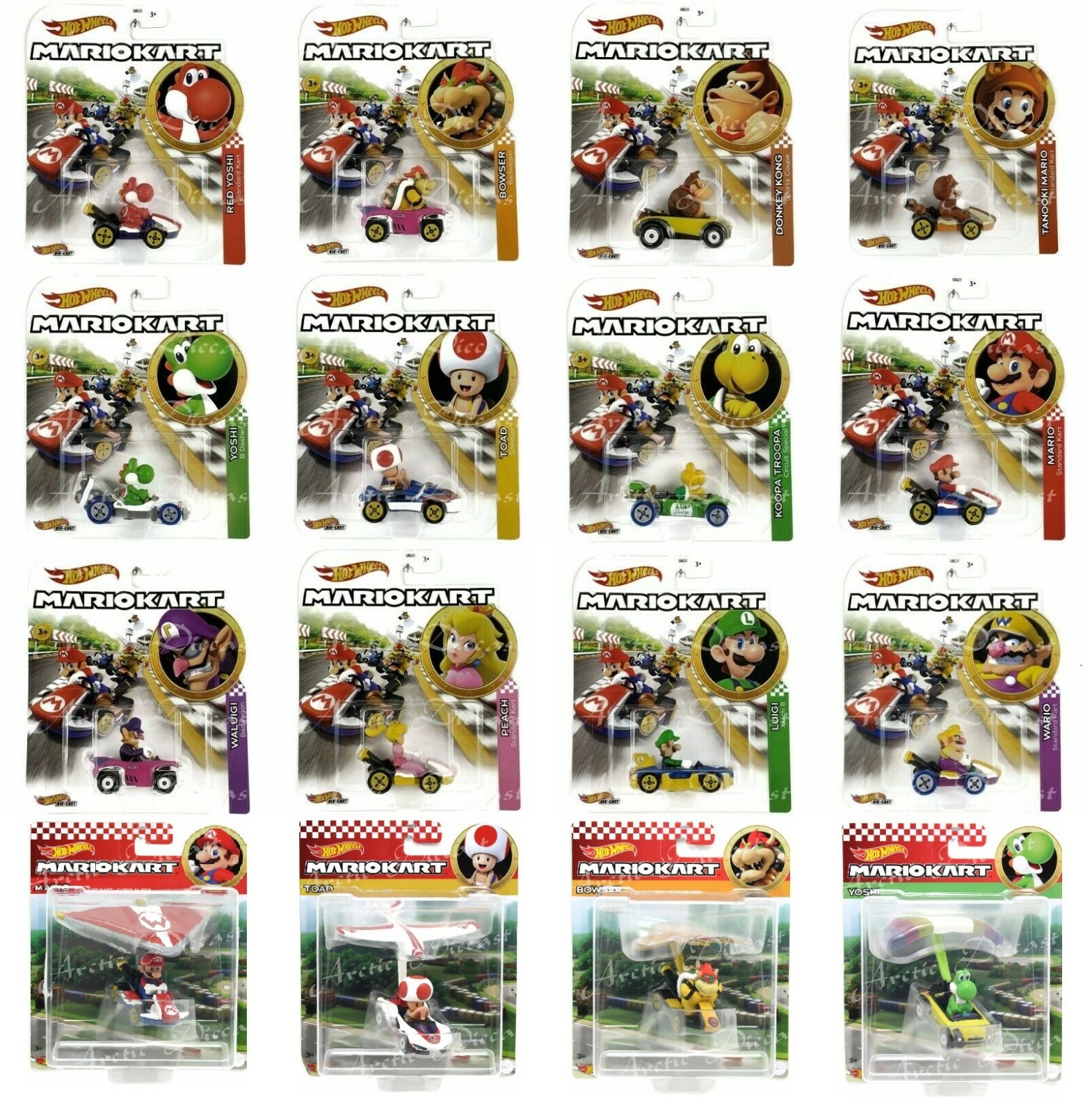 hot wheels mario kart gliders