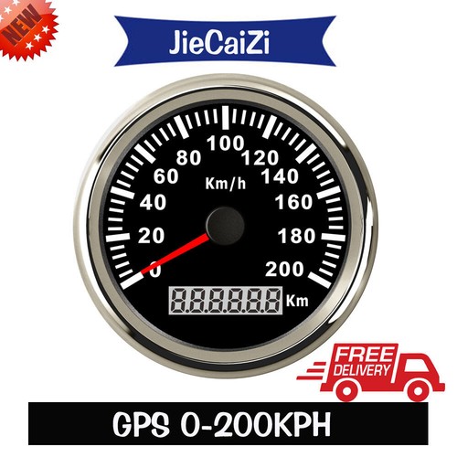 85mm 200kph GPS Speedometer For Auto Marine Black Odometer Red Backlight 9-32VDC - Picture 7 of 7