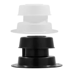 Camco RV White - Black Plumbing Roof Vent Cap with Removable Top
