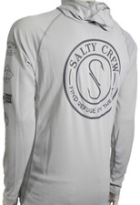 Salty Crew Mens Palomar Pinnacle  UPF 50 Surf Hoody Gray Small NWT 65