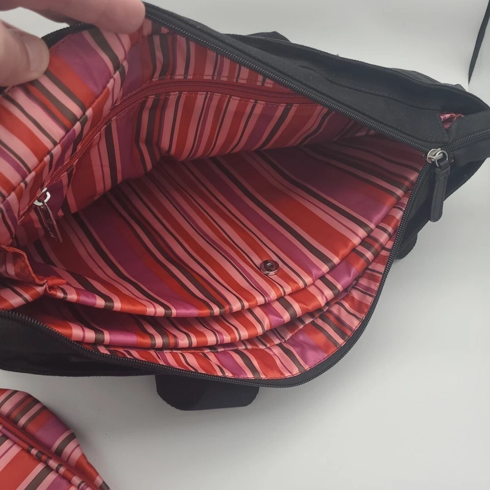 Samsonite Bolso de Mano de Lona Negro Acolchado Laptop con Bolsa de Maquillaje, Viaje durante la Noche Foto 4 de 4