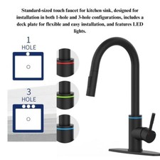 Touch Kitchen Faucet, 2 Modes Pull Down Sprayer, With Temperature LED Activated