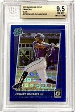 2021 Donruss Optic #97 Edward Olivares Rookie PANDORA BLUE /99 PRIZM BGS 9.5 RC