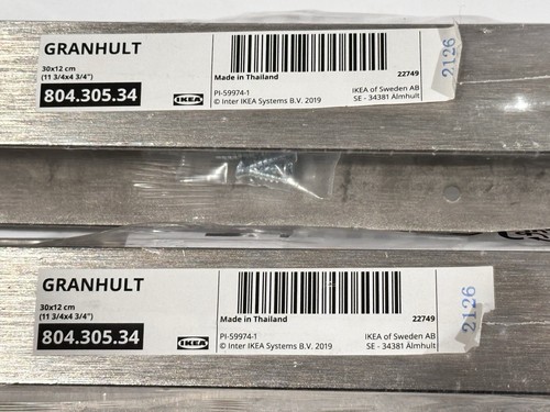 (2) NUOVA Staffa di collegamento IKEA GRANHULT nichelata 11 3/4x4 3/4" 804.305.34 - Foto 2 di 4
