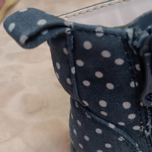 Cat & Jack Toddler Polka Dot Ankle Boots Grey Blue Pink Side Zip Sz 6 Small - Picture 6 of 12