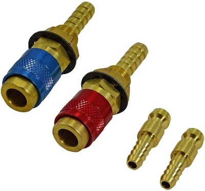 RIVERWELD Argon Quick Connect Fittings Hose Connector M8-M7-M6-M5, Blue Red 