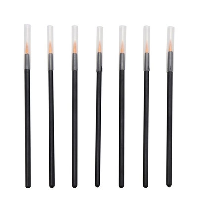  100 Stück Einweg-Eyeliner-Bürsten Schlanker Griff Faserborsten Applikator