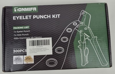 Ösenzange Set 10 mm mit Lochstanzer   300 Ösen   Profi Eyelet Punch Kit   Neu...
