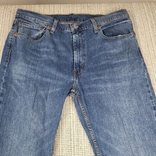 Pantalones de mezclilla Levis 527 para hombre 36x34 azul lavado medio ajustados corte botín informales