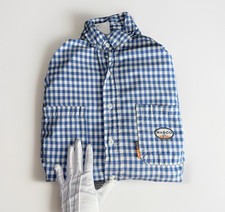 Rasco Plaid FR Shirt Mens XL Long Blue White Fire Flame Resistant HRC2 Work