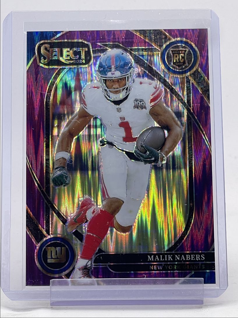 MALIK NABERS 2024 SELECT CLUB LEVEL ROOKIE PURPLE SHOCK GIANTS RC /360 Q5939