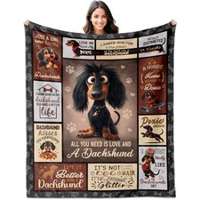 Dachshund Gifts for Women Throw Blanket 50"x60", Wiener Dogs Gifts for Women,...
