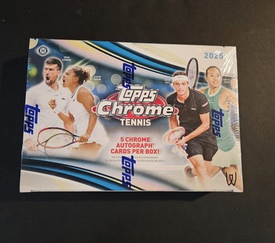 NEW  2025 Topps Chrome Tennis Breaker's Delight Hobby Box 5 Autos Per Box!