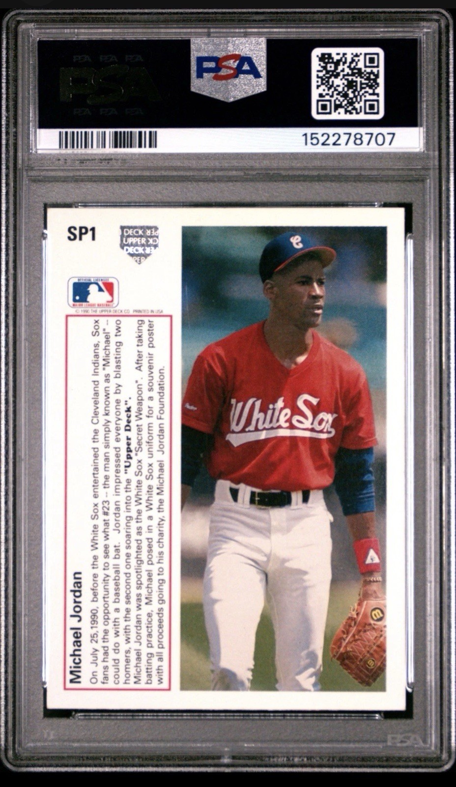 1991 UD #SP1 MICHAEL JORDAN PSA 8 view 2