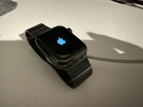 Apple Watch Series 5 - Correa de acero inoxidable negra de 40 mm
